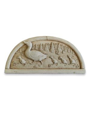 Cast Stone Plaque Featuring Ducks Duck Walk